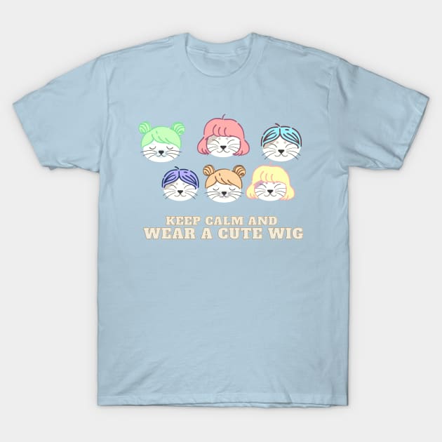 CUTE CATS WITH WIGS T-Shirt by HAVE SOME FUN